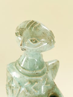 Keramik-Engel Türkis, Mid-Century Abstrakt, Belgien, 1970er Jahre