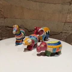 Ceramica anni '70 Animali Arcobaleno Hippo Maiale Cavallo