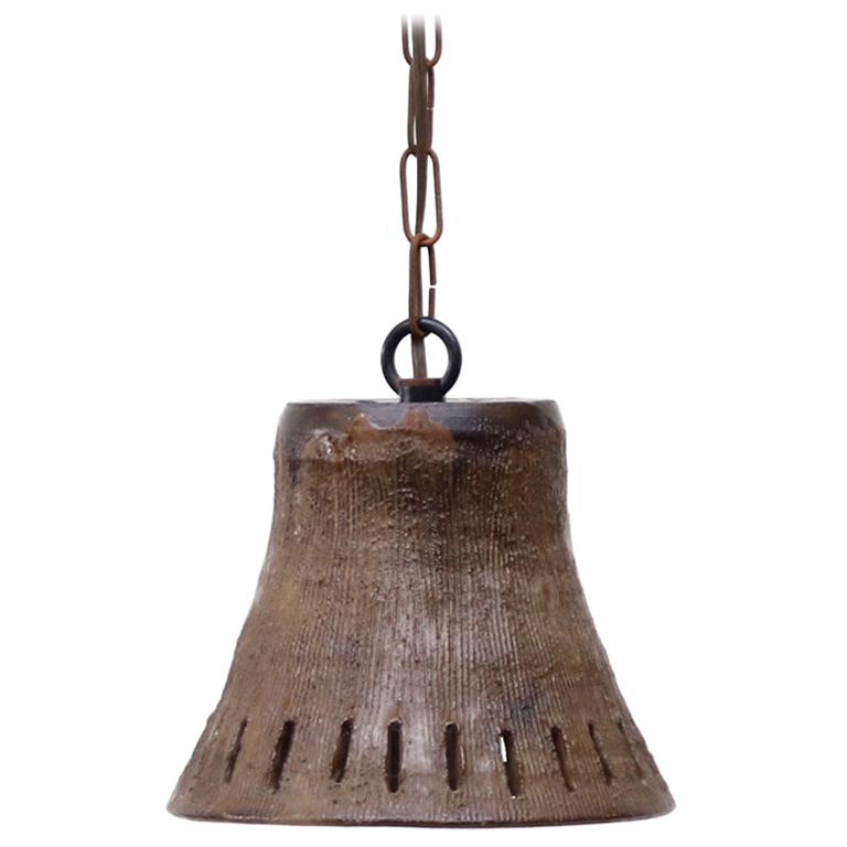1970s Ceramic Bell Shaped Pendant Light