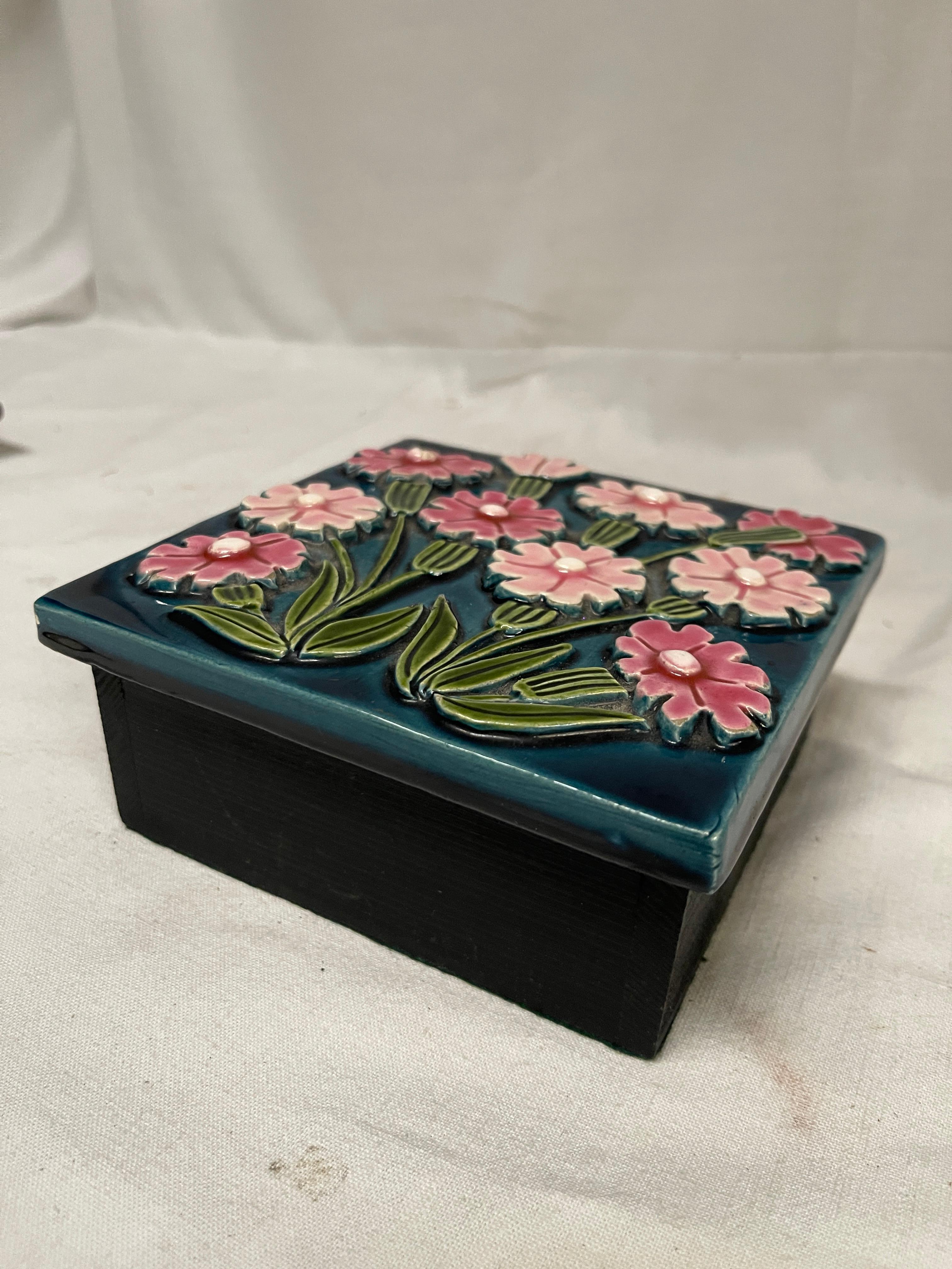 1970's Ceramic box by Mithé Espelt
