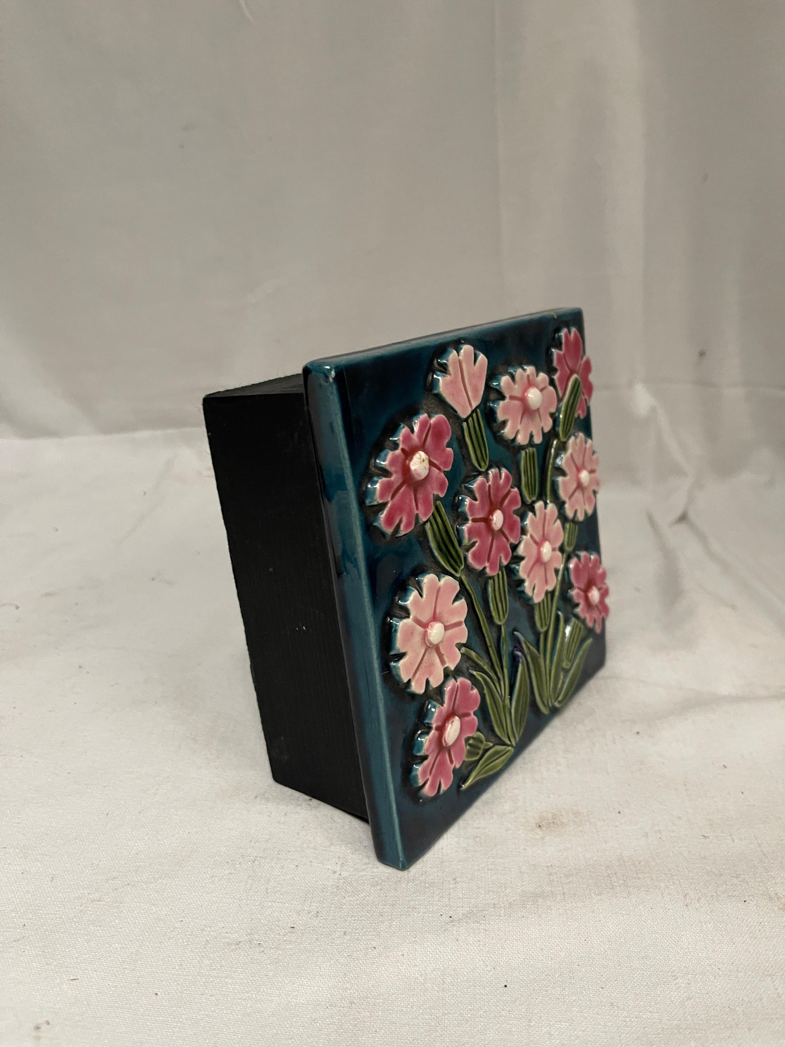 French 1970's Ceramic box by Mithé Espelt For Sale