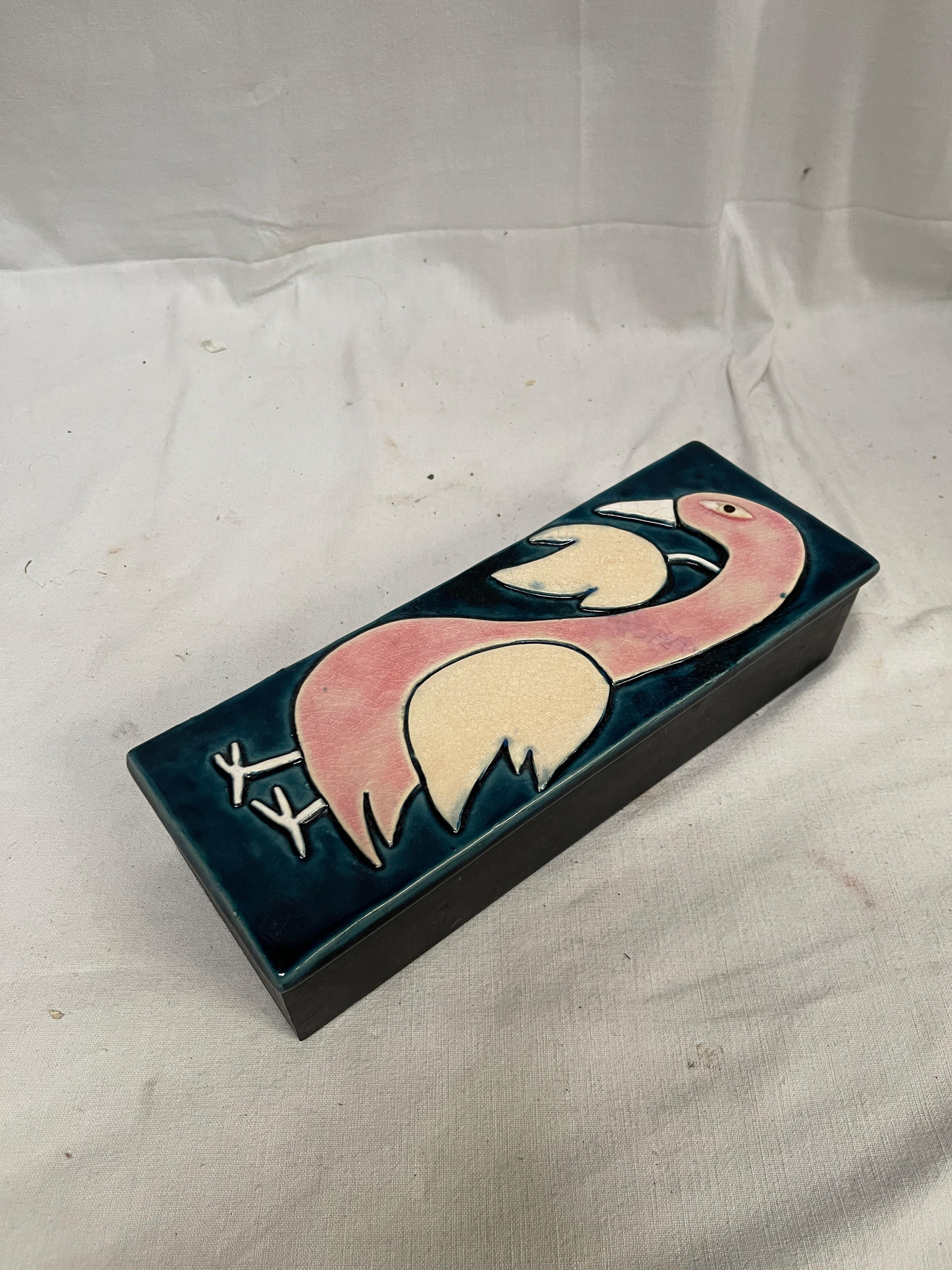 French 1970's Ceramic box by Mithé Espelt For Sale