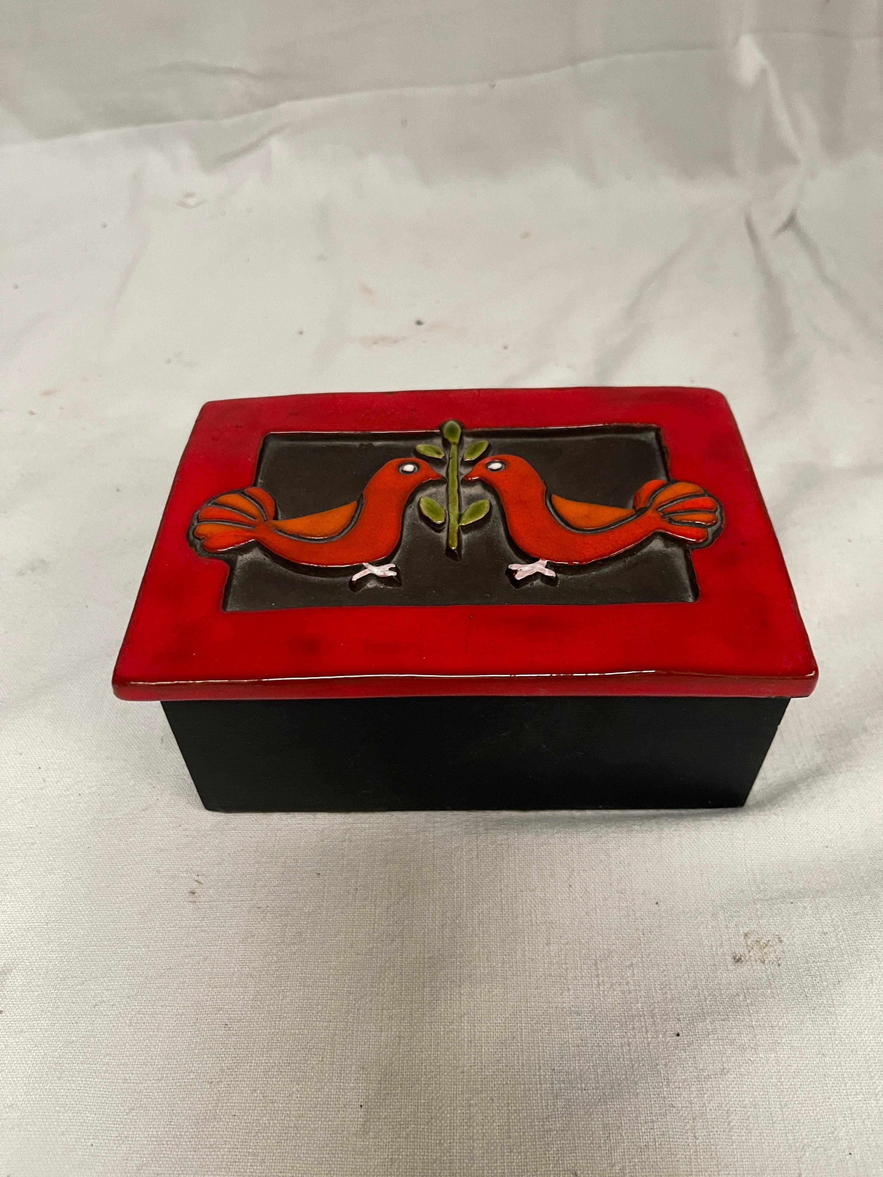 1970's Ceramic box by Mithé Espelt In Good Condition For Sale In Bois-Colombes, FR