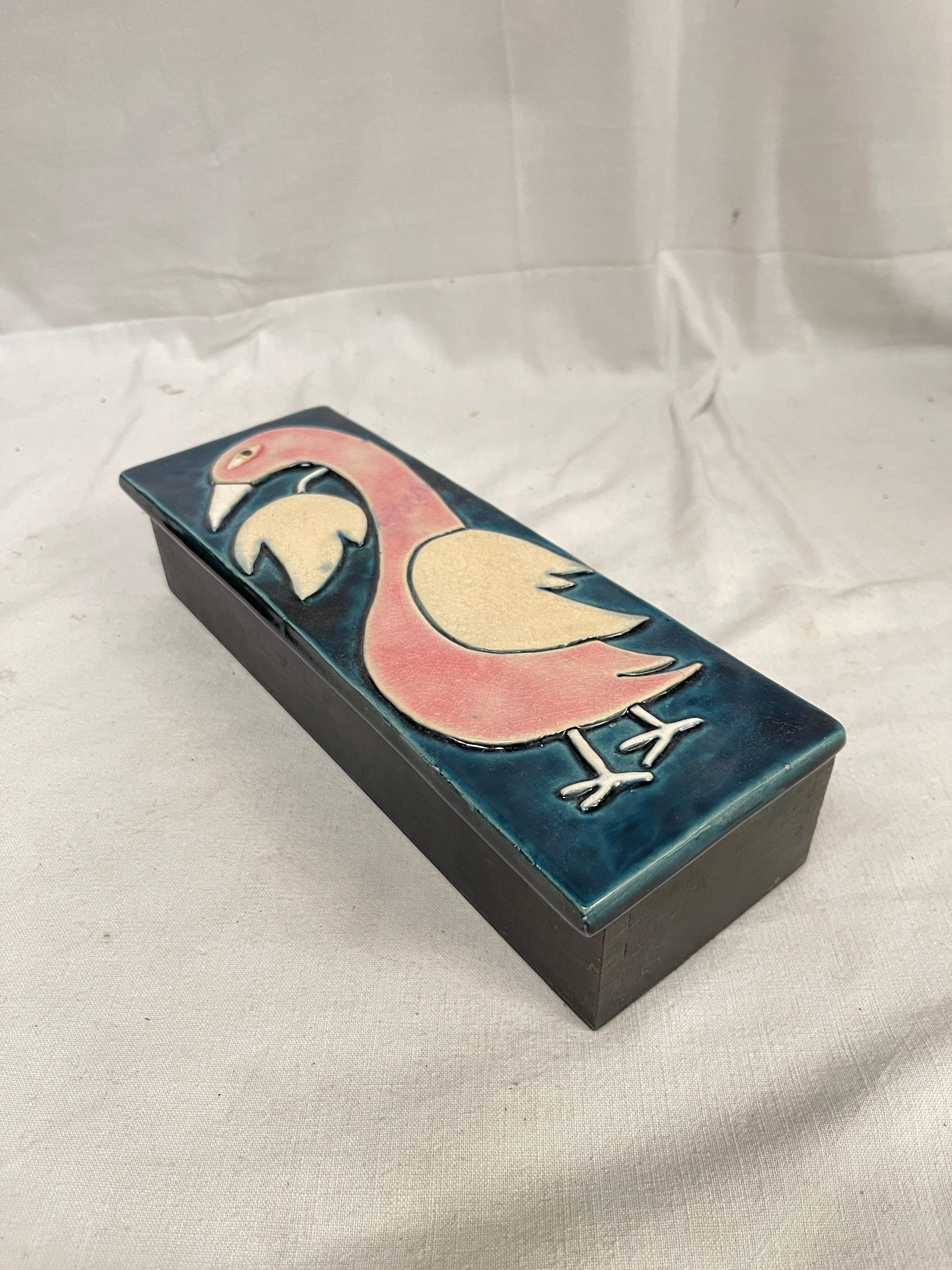 1970's Ceramic box by Mithé Espelt In Good Condition For Sale In Bois-Colombes, FR