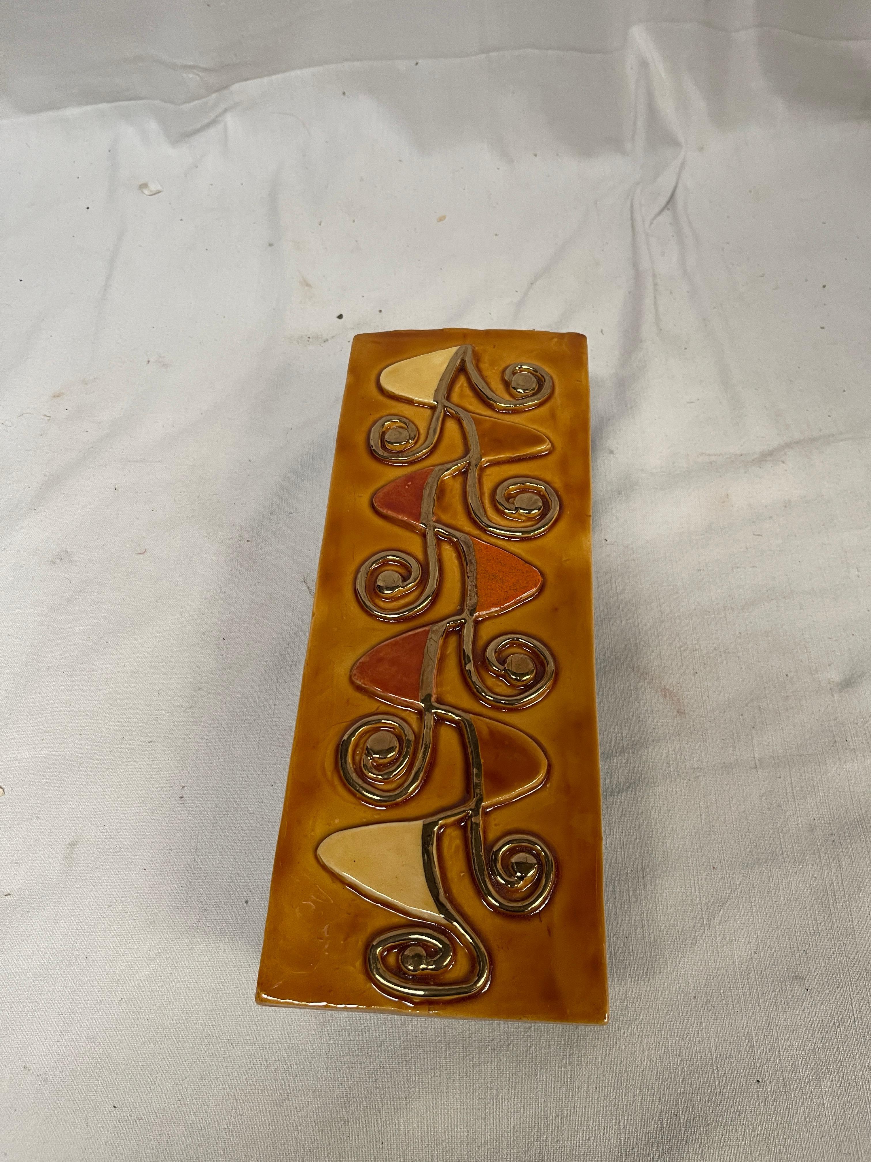 Caja de cerámica de los años 70 de Mithé Espelt Cerámico en venta