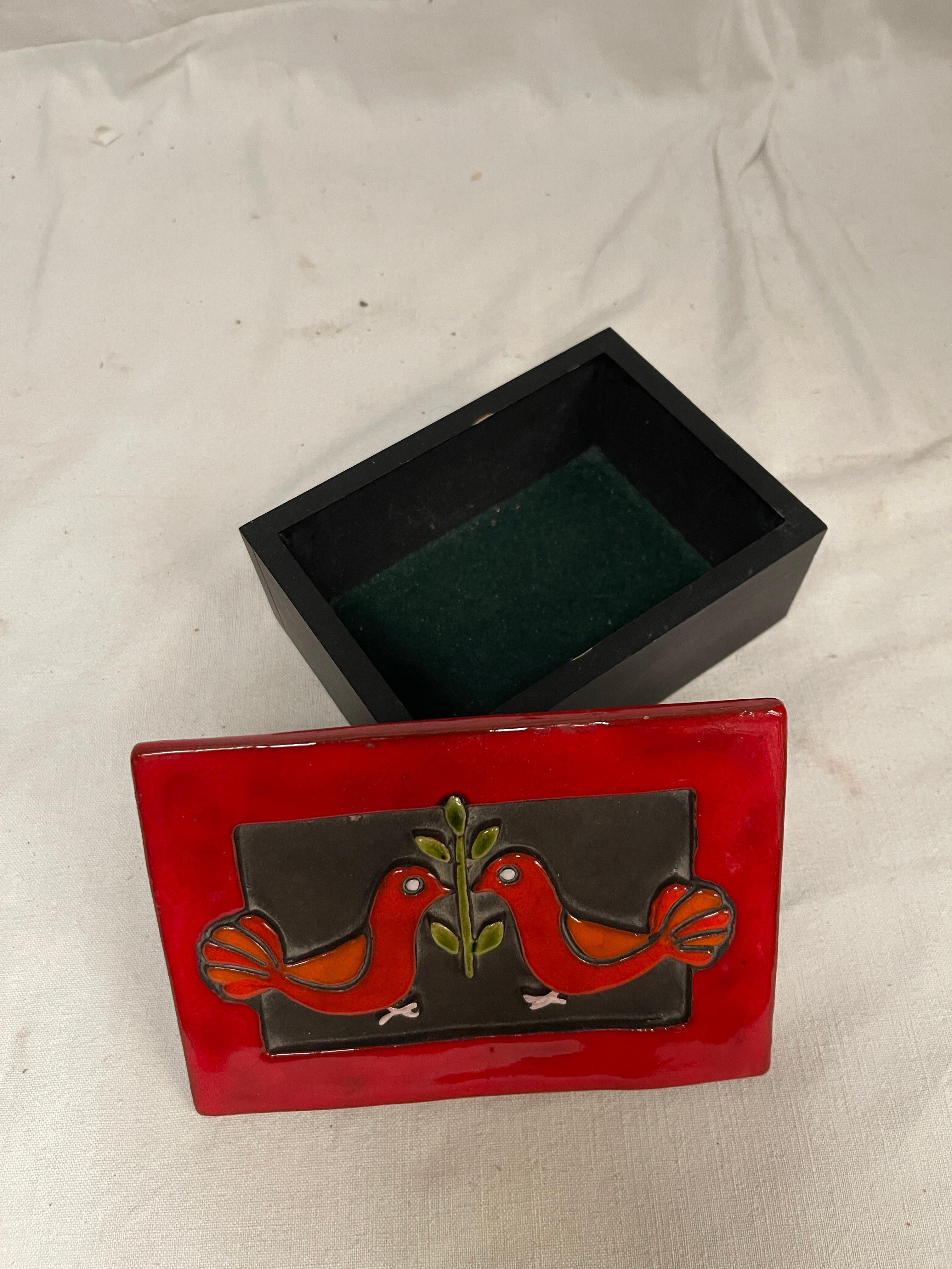 1970's Ceramic box by Mithé Espelt For Sale 2
