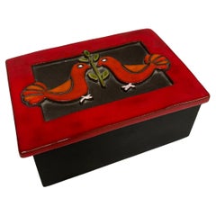 1970's Ceramic box by Mithé Espelt
