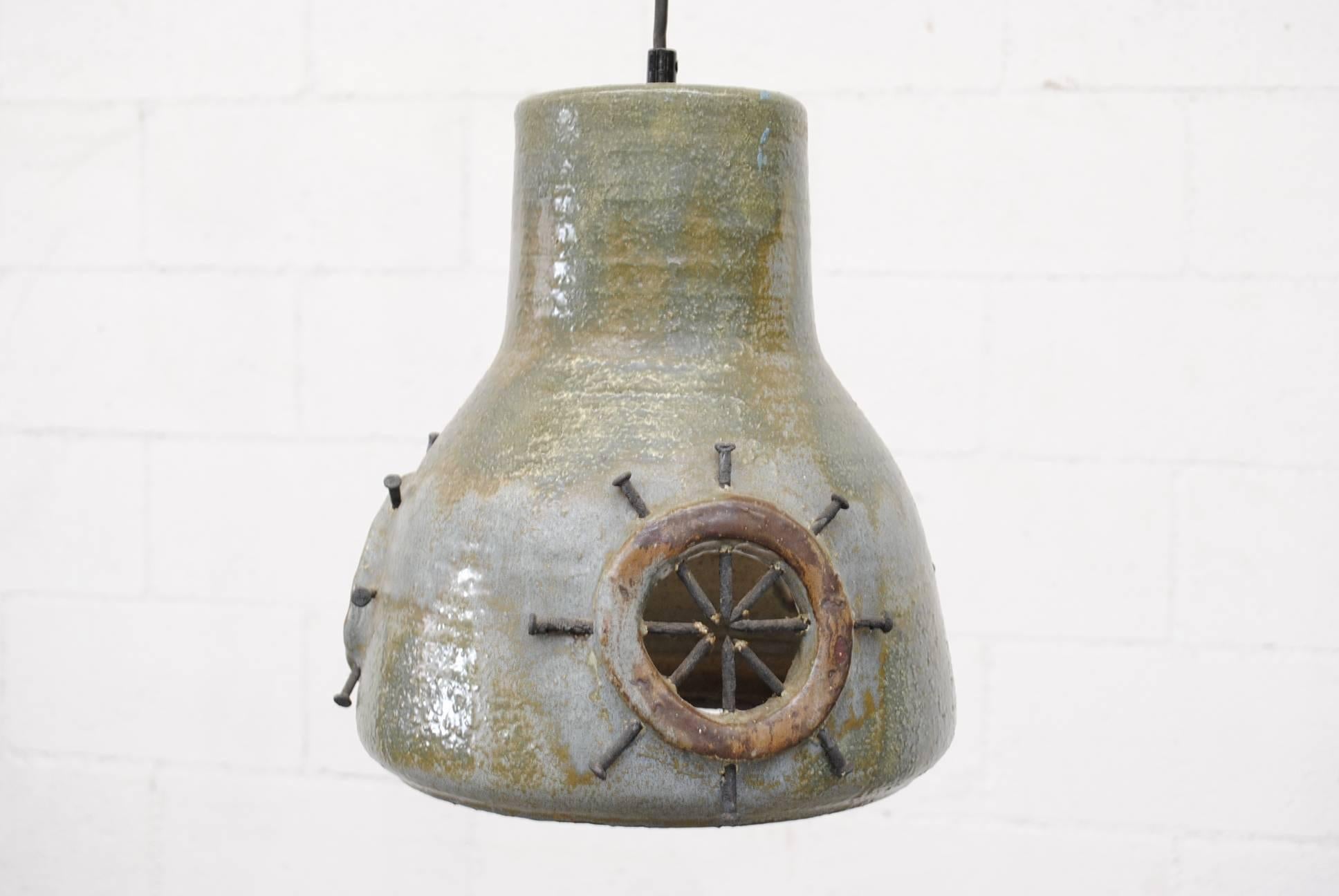 Mid-Century Modern 1970s Ceramic Ceiling Lamp
