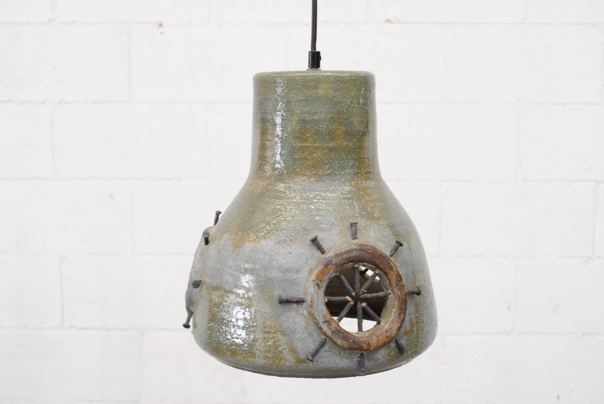Dutch 1970s Ceramic Ceiling Lamp