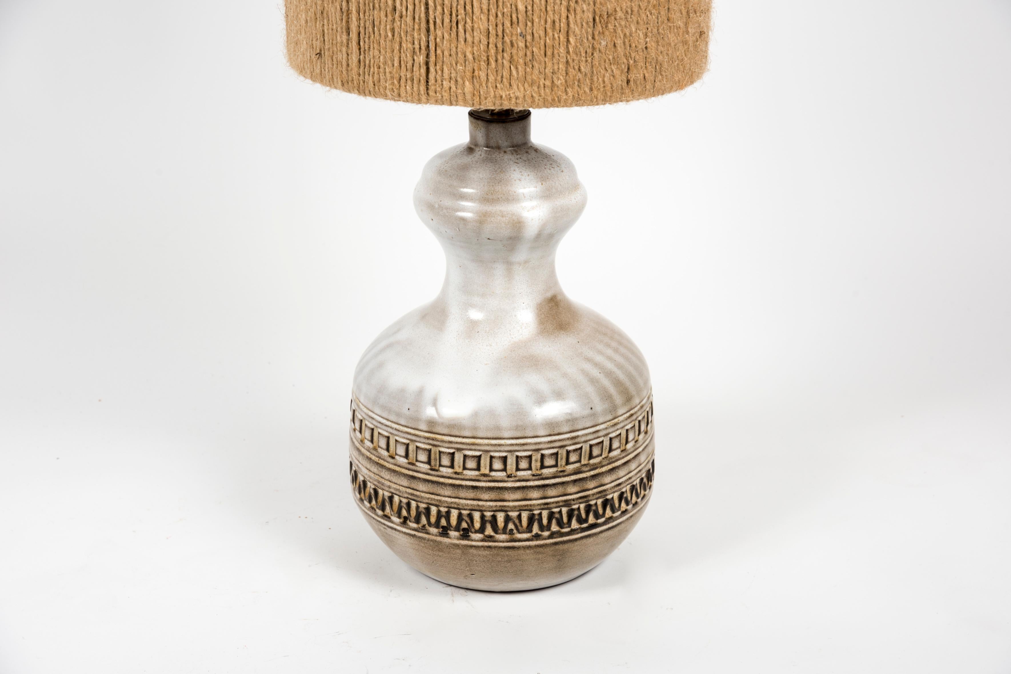 French 1970s Ceramic Lamp by Marius Bessone For Sale