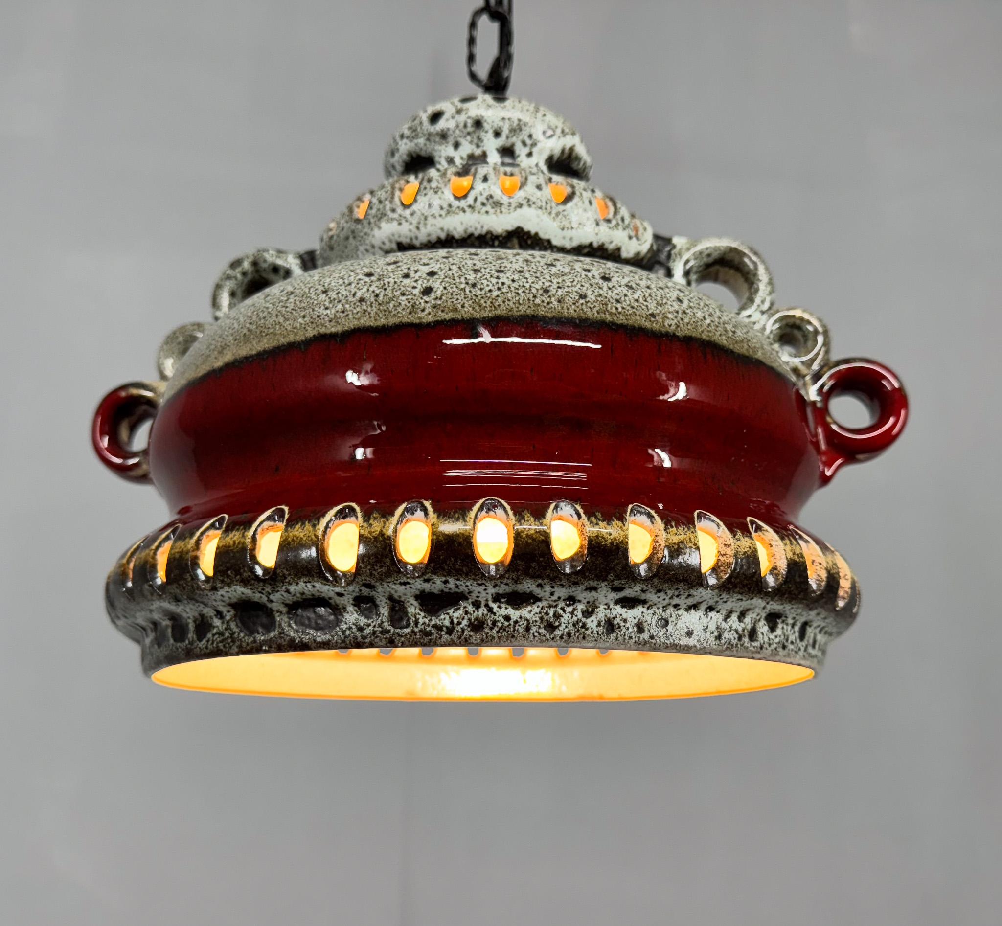 1970's Ceramic Pendant Light, Germany For Sale 1