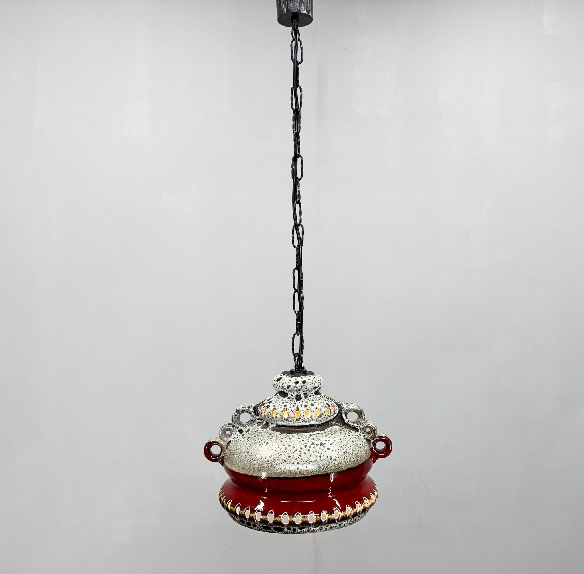 1970's Ceramic Pendant Light, Germany For Sale 2