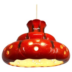 1970's Ceramic Pendant Light, Germany