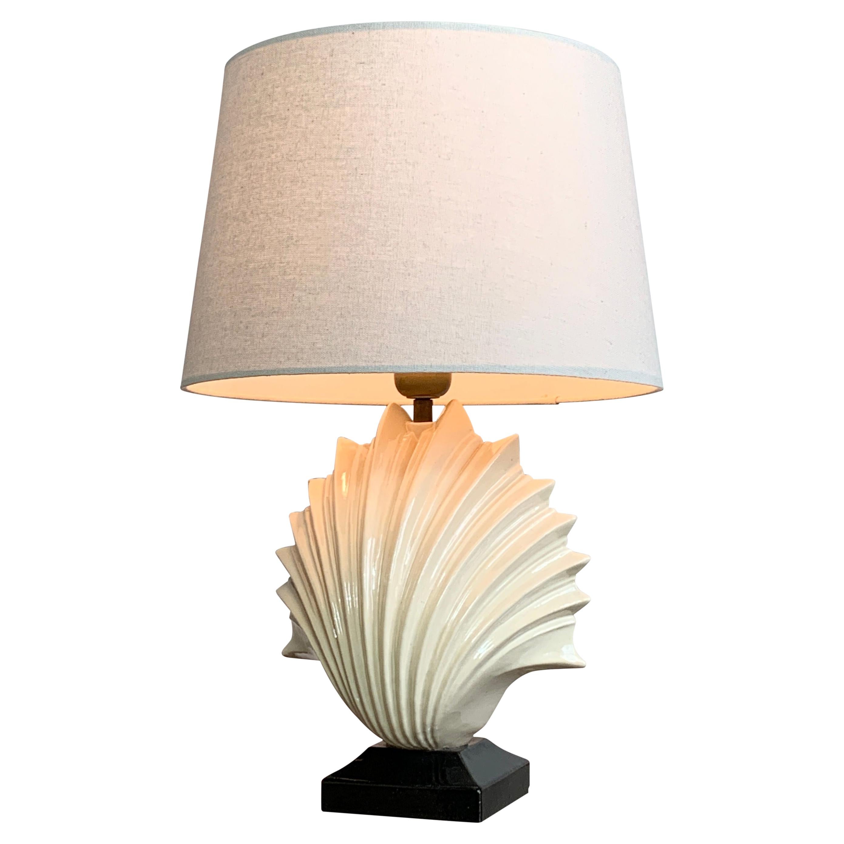 1970’s Ceramic Shell Table Lamp