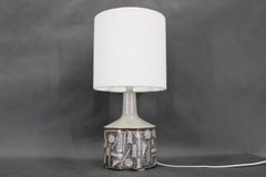 1970s Ceramic Table Lamp from Axella with Fabric Lampshade, Denmark