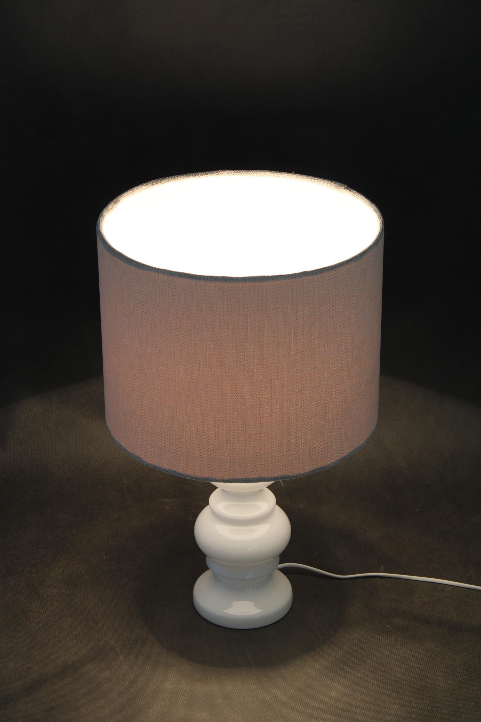 1970s Ceramic Table Lamp with New Fabric Shade, Italy For Sale 4