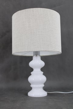 1970s Ceramic Table Lamp with New Fabric Shade, Italy