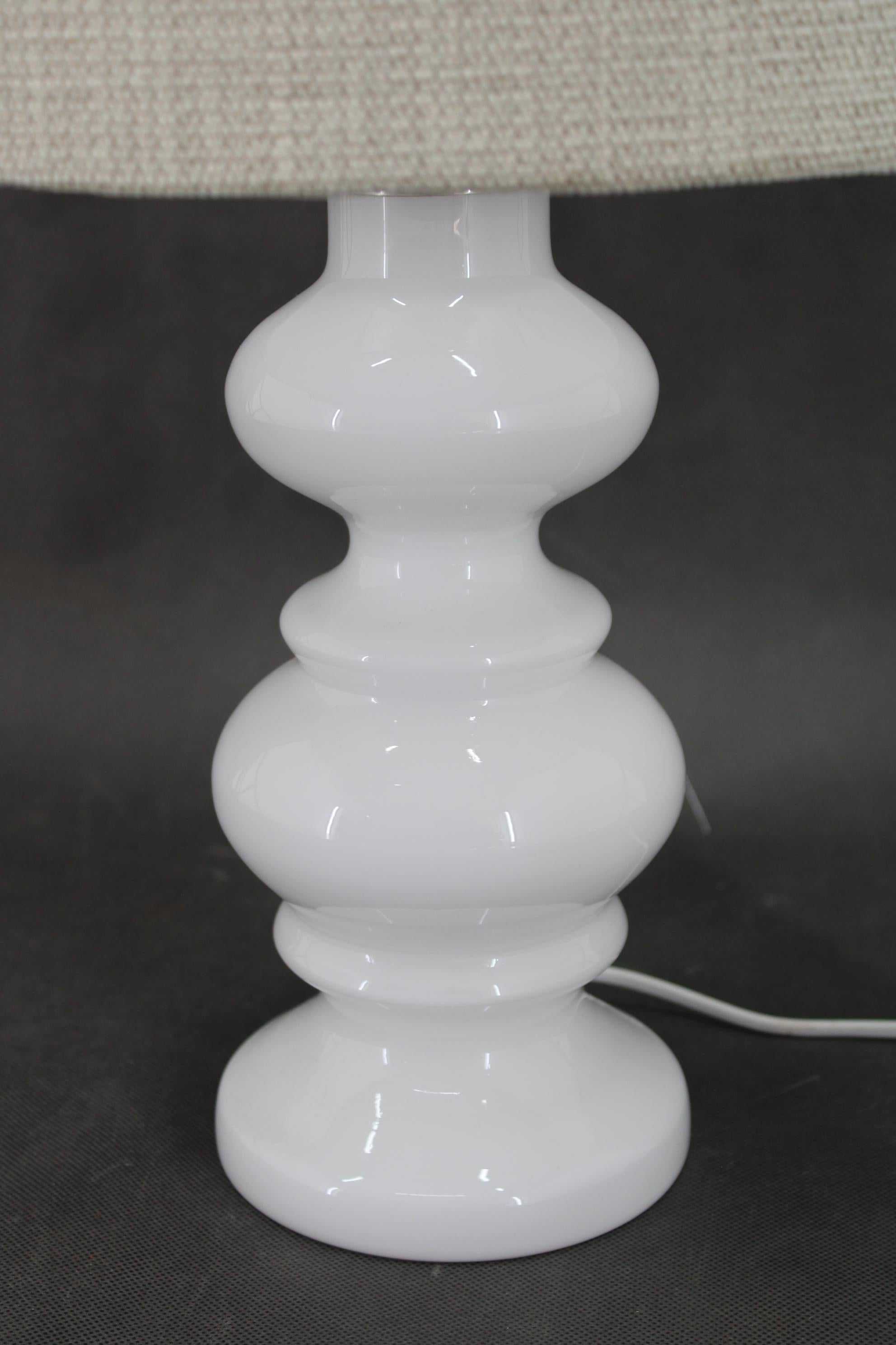 1970s Ceramic Table Lamp with New Fabric Shade, Italy In Good Condition For Sale In Praha, CZ