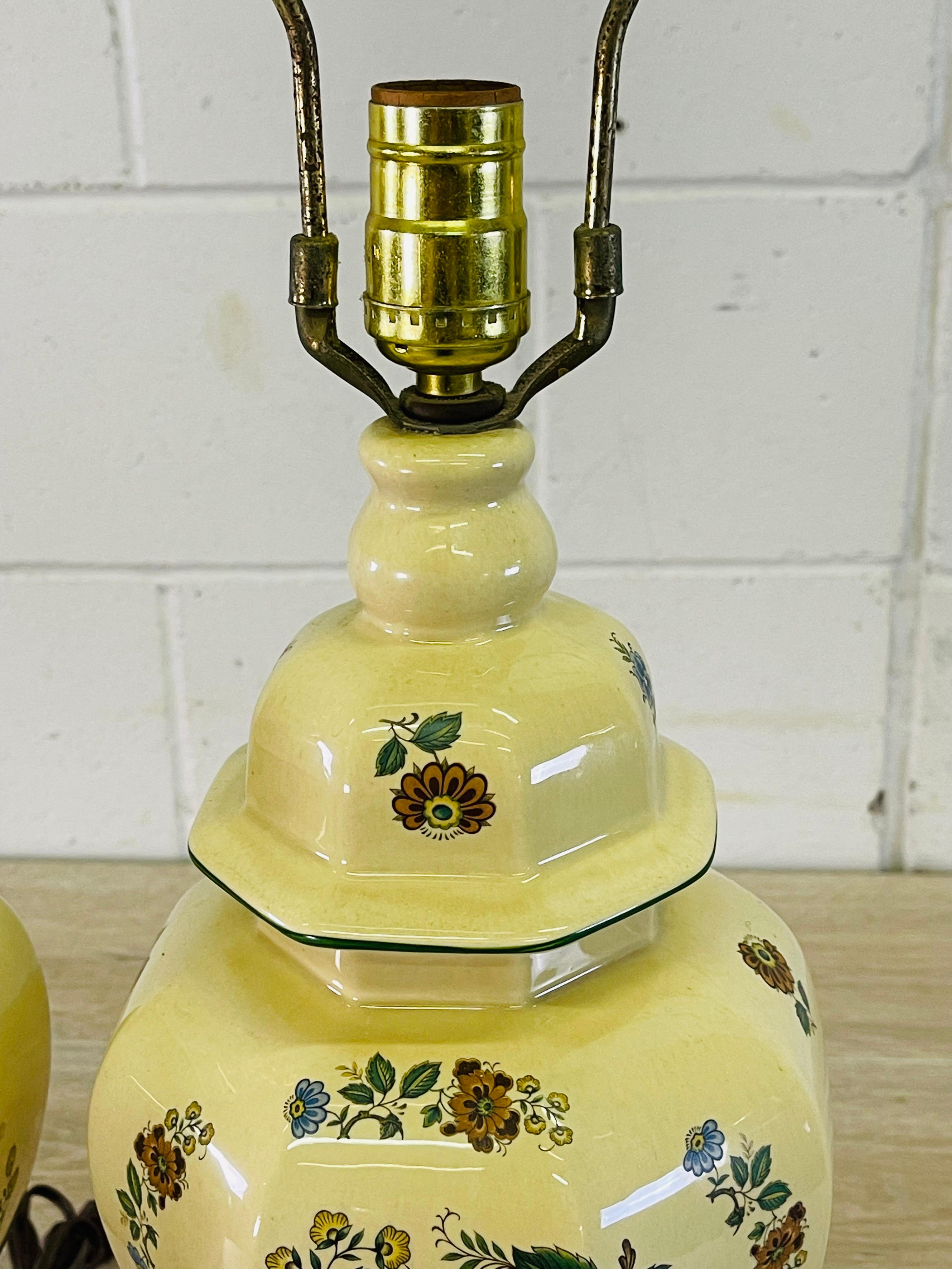 Lampade da tavolo a urna in ceramica anni '70 di Nathan Lagin, coppia in vendita 1