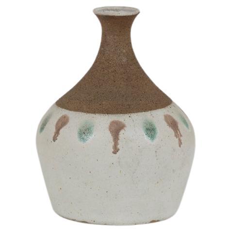 1970s Ceramic Vase by Bruno Gambone in Earthly Tones For Sale