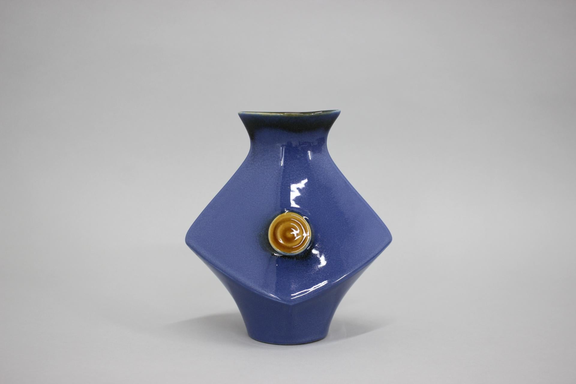 Mid-Century Modern 1970s Ceramic Vase, Czechoslovakia For Sale