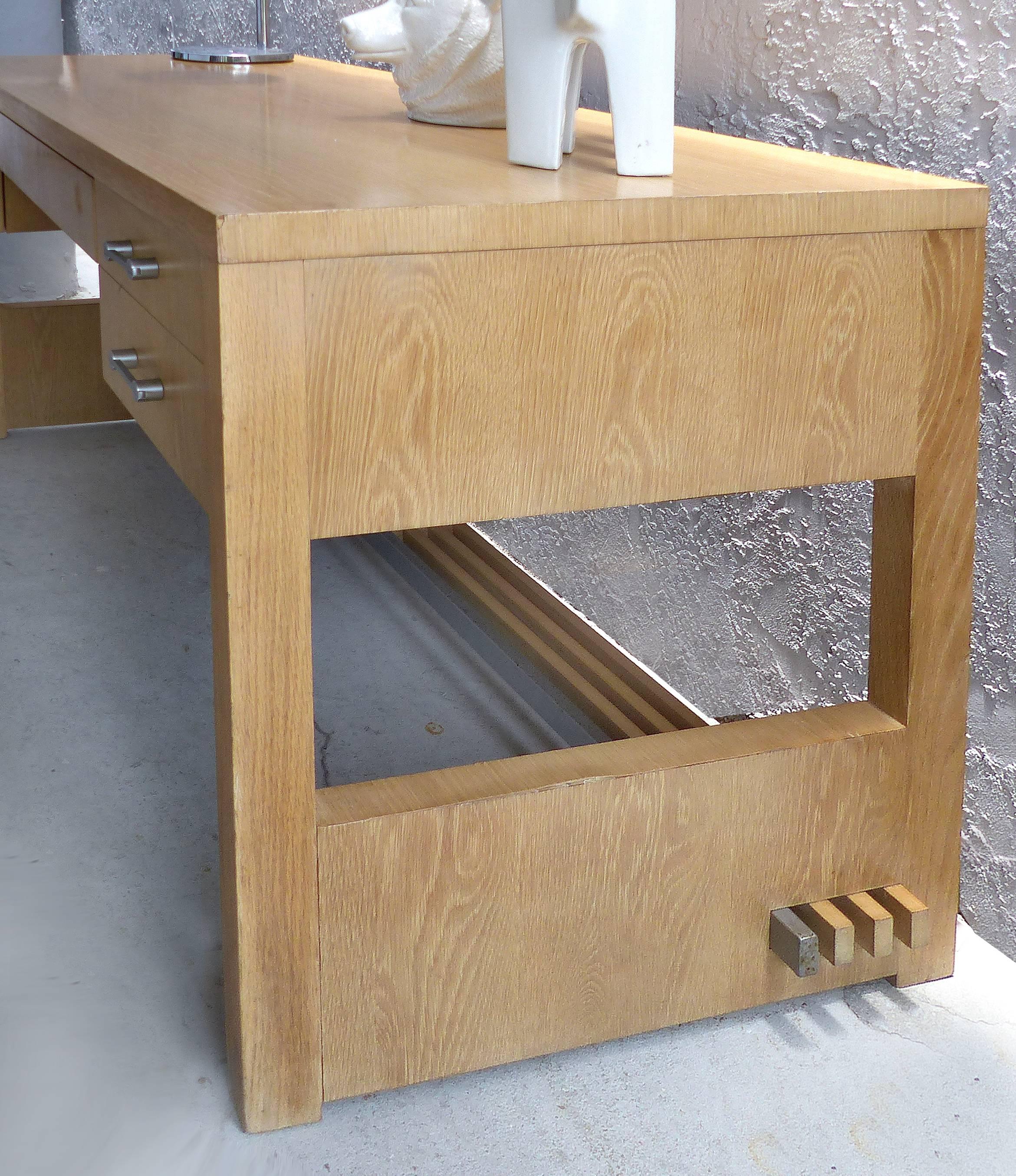 American Jay Spectre for Century Furniture 1970s Cerused Oak Desk 