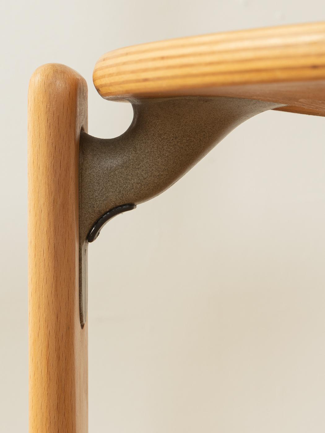 Beech 1970s Chair, Model Rey Chair 33, Bruno Rey For Sale