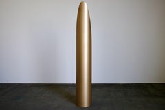 1970s Champagne Gold Italian "Unghia" 'Nail' / Lipstick Floor Mirror by Benetto