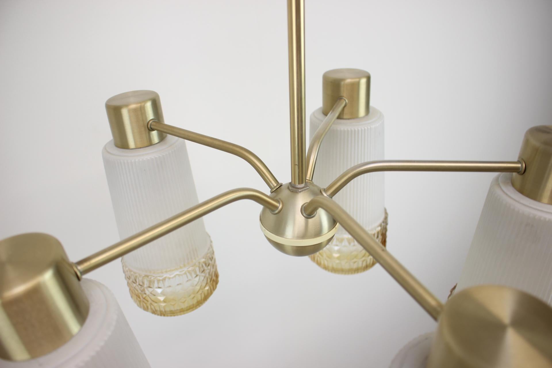 1970's Chandelier by VEB AKA Electric, Germany For Sale 4
