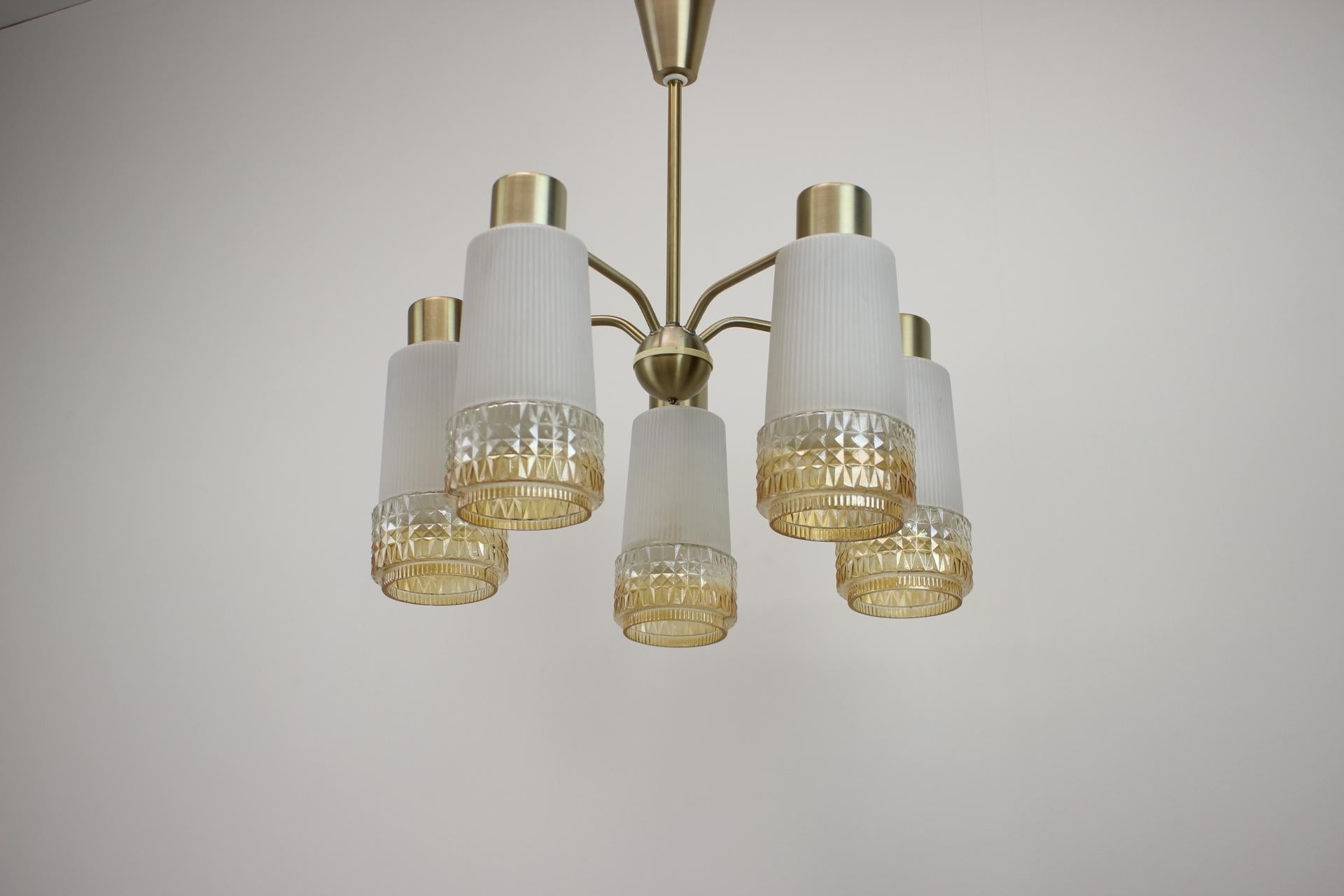 1970's Chandelier by VEB AKA Electric, Germany For Sale 1