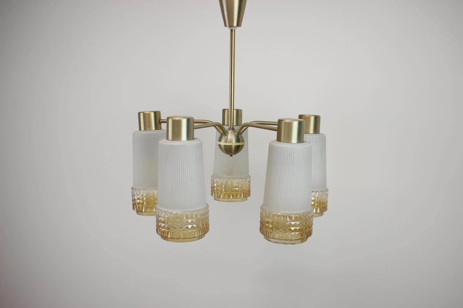 1970's Chandelier by VEB AKA Electric, Germany For Sale 2