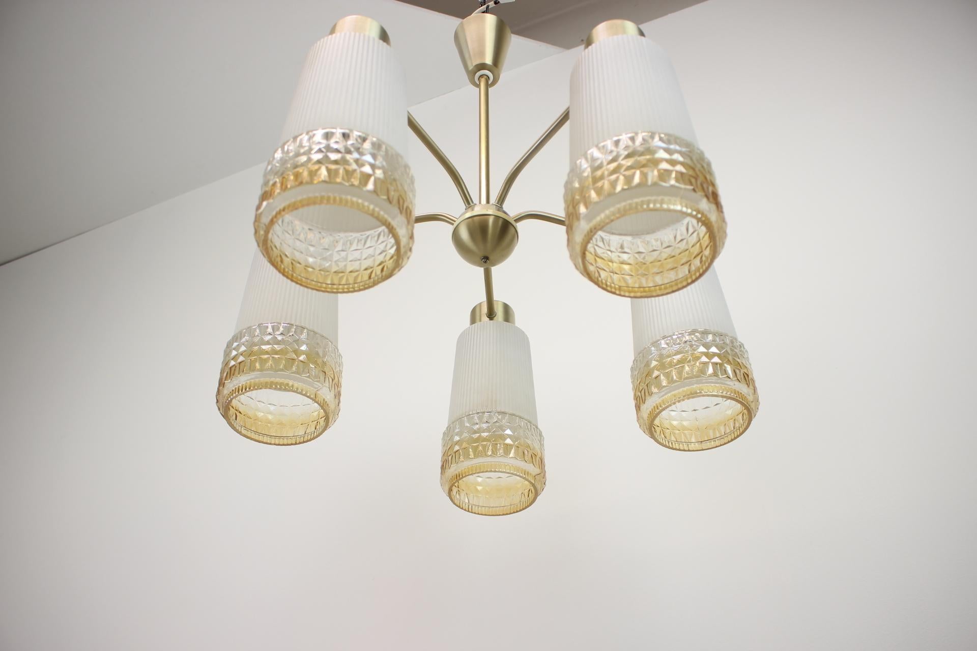 1970's Chandelier by VEB AKA Electric, Germany For Sale 3