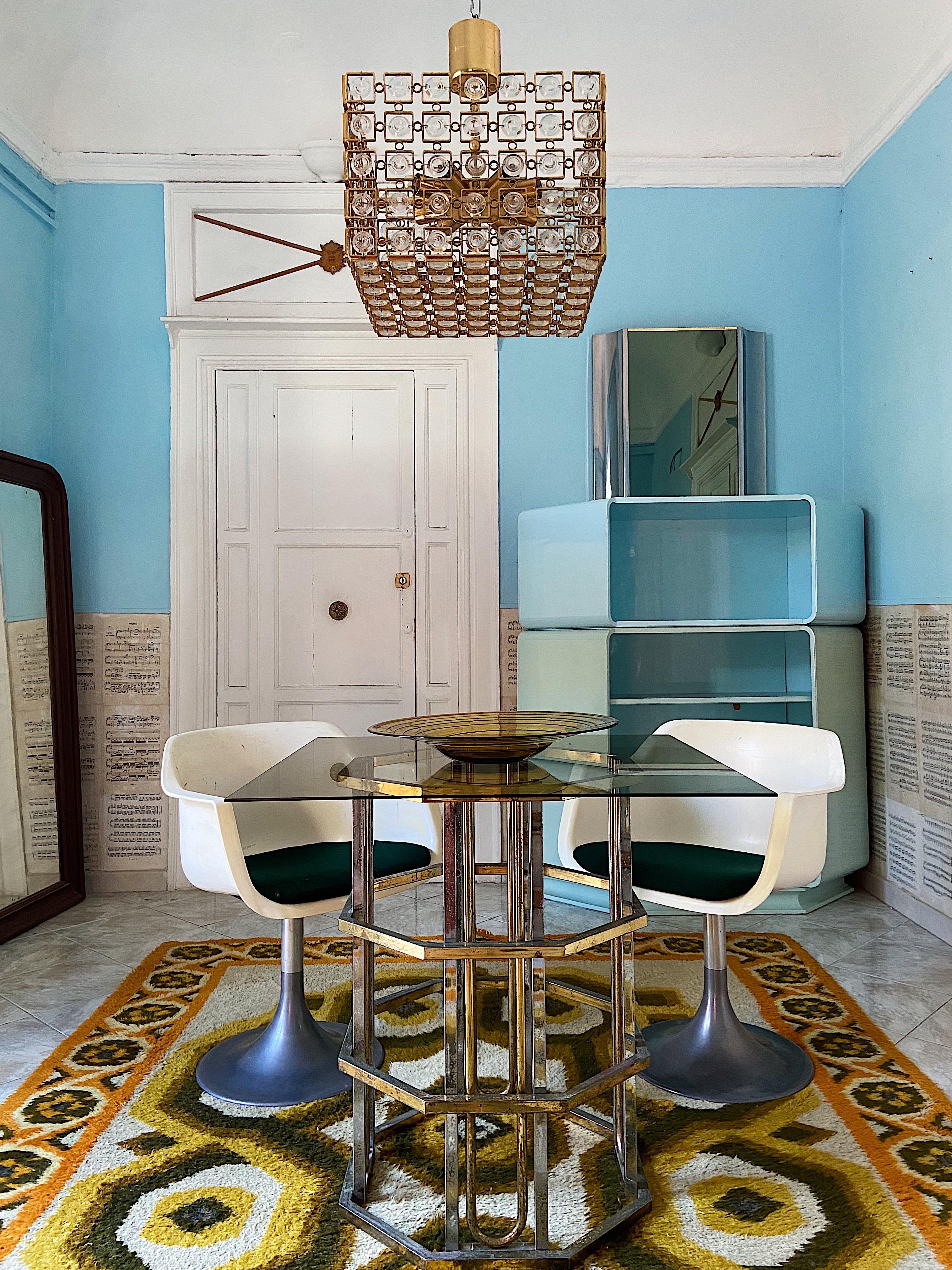 Lustre des années 1970 conçu par Gaetano Sciolari, Italie 2