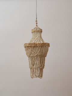 1970s Chandelier in Strings of Natural Shells