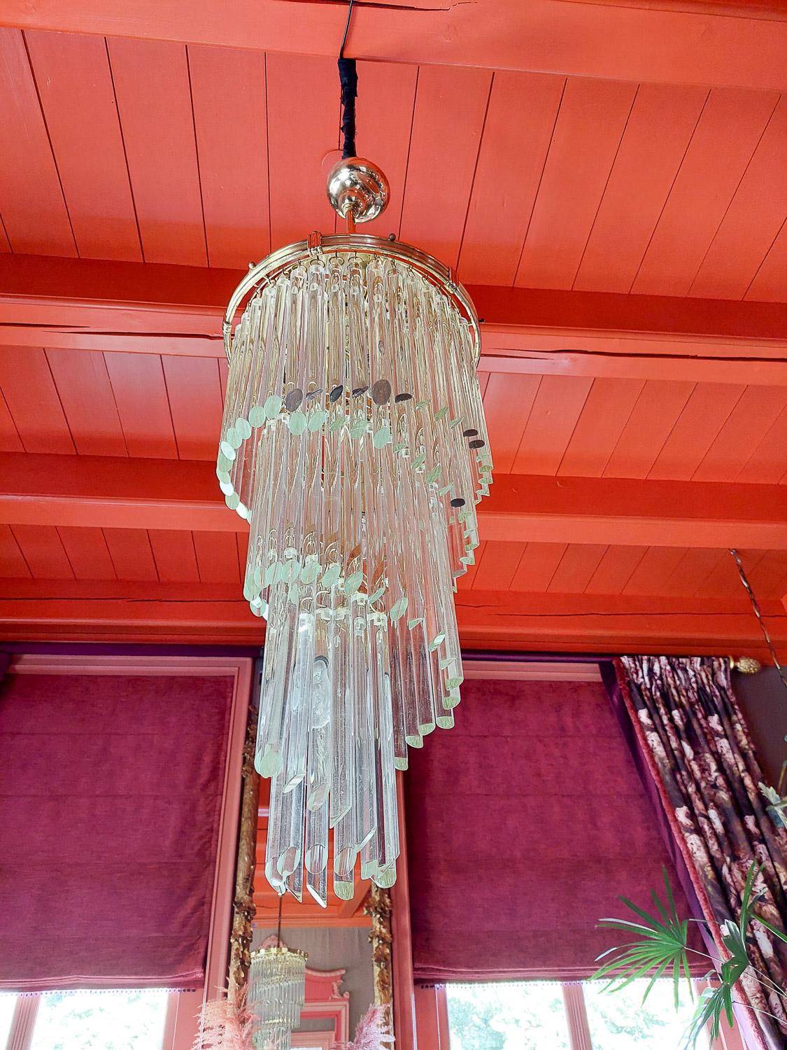 1970s Chandelier in the Style of Venini For Sale 5