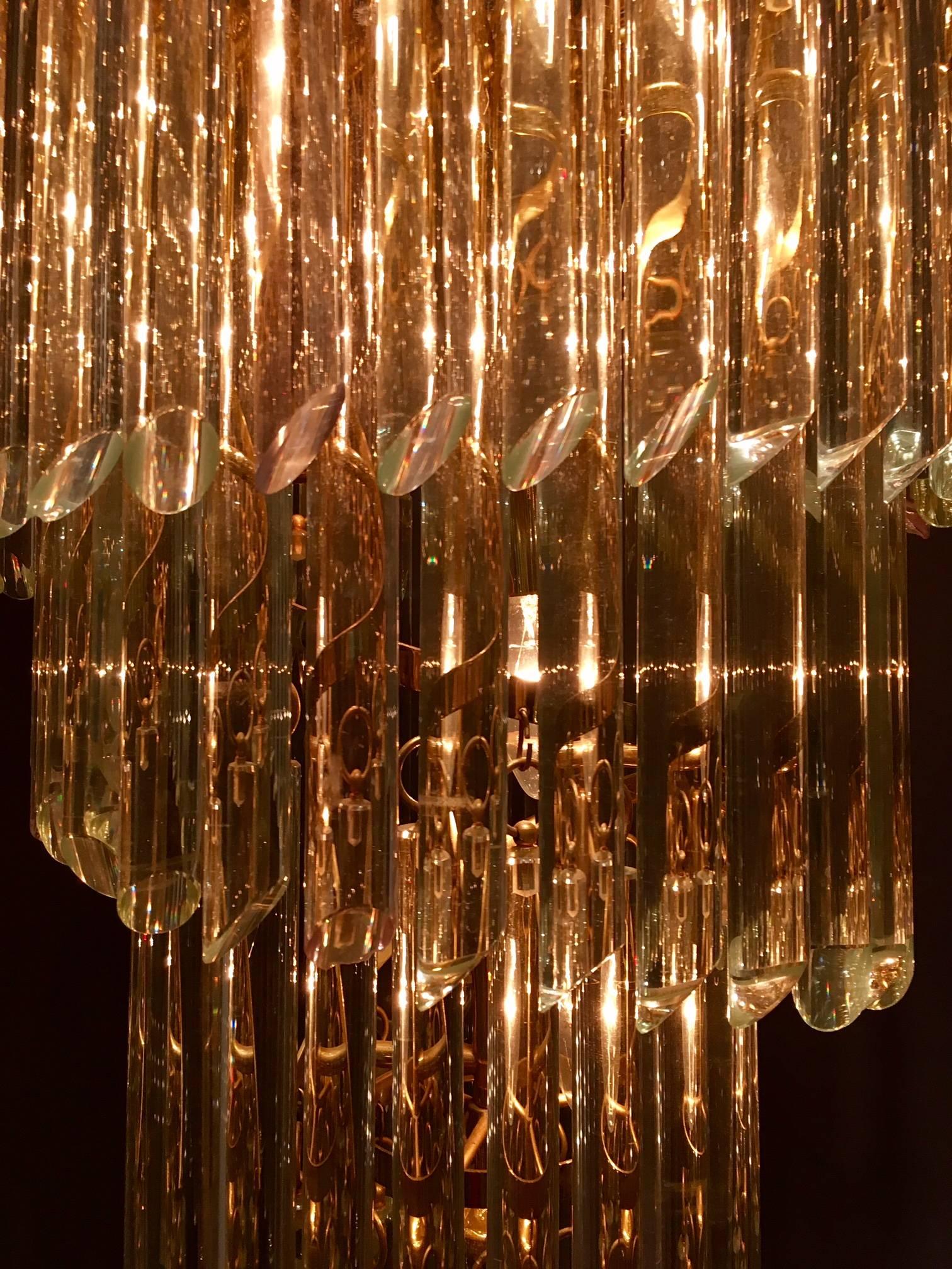1970s Chandelier in the Style of Venini For Sale 2