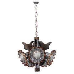 1970s Chandelier with Murano Glass Shades, Italy