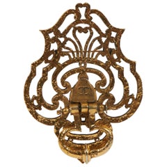 1970's Chanel Oversized Unique Door Knocker Pin