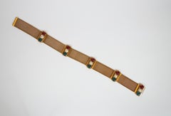 1970's Chanel Rare Gripoix Mesh Jewel Belt