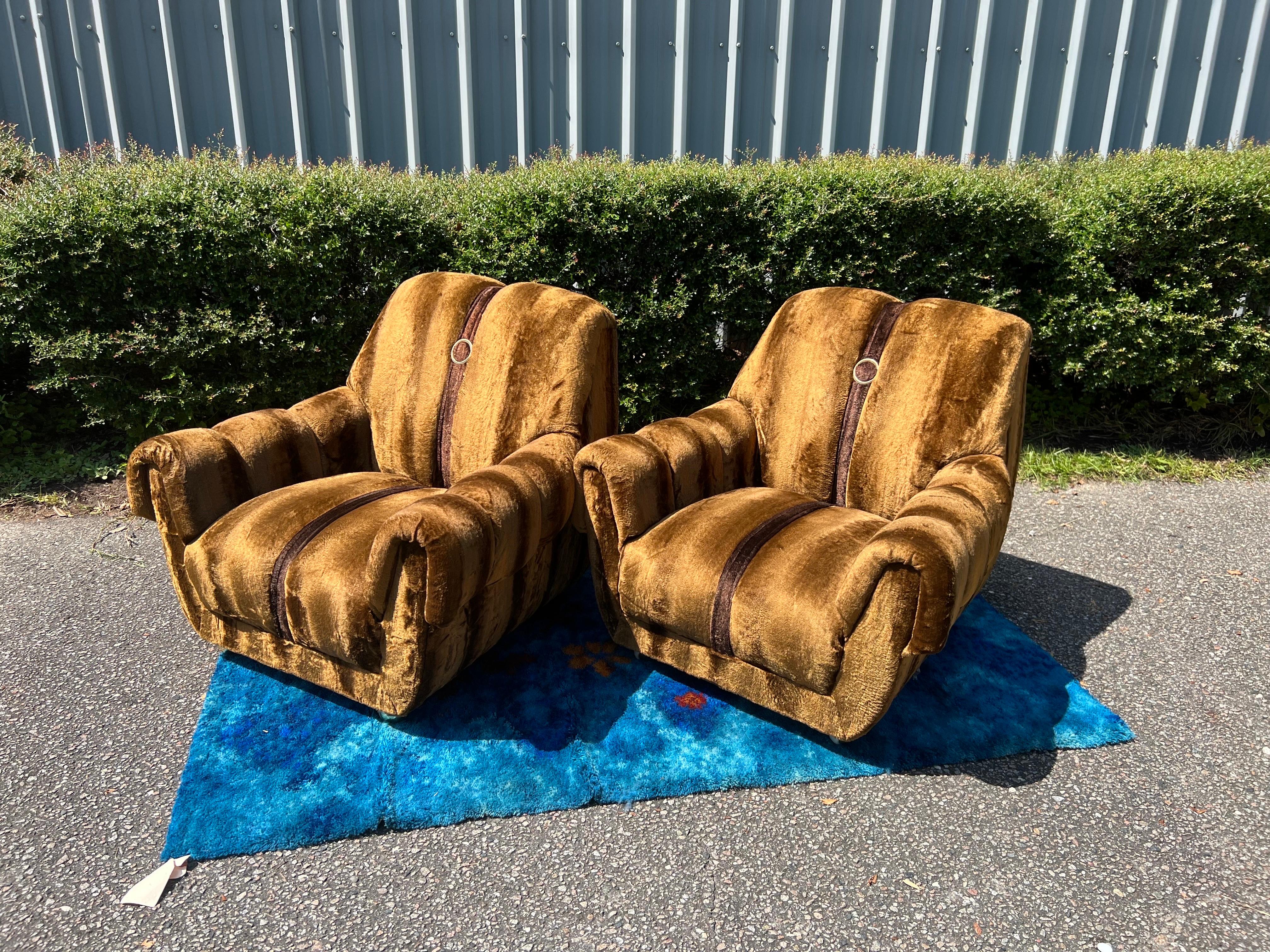 1970s Channeled Arm Chairs - a Pair For Sale 12