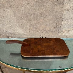 1970s Charcuterie Cheese Board Staved Teak