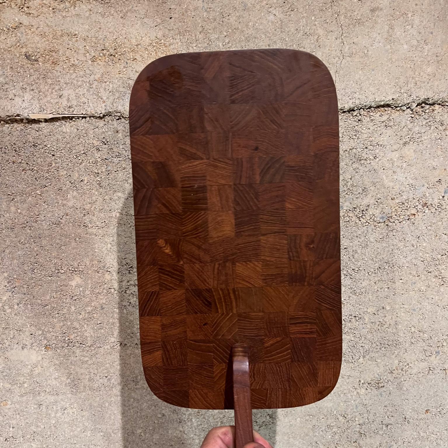Late 20th Century 1970s Charcuterie Cheese Board Staved Teak For Sale