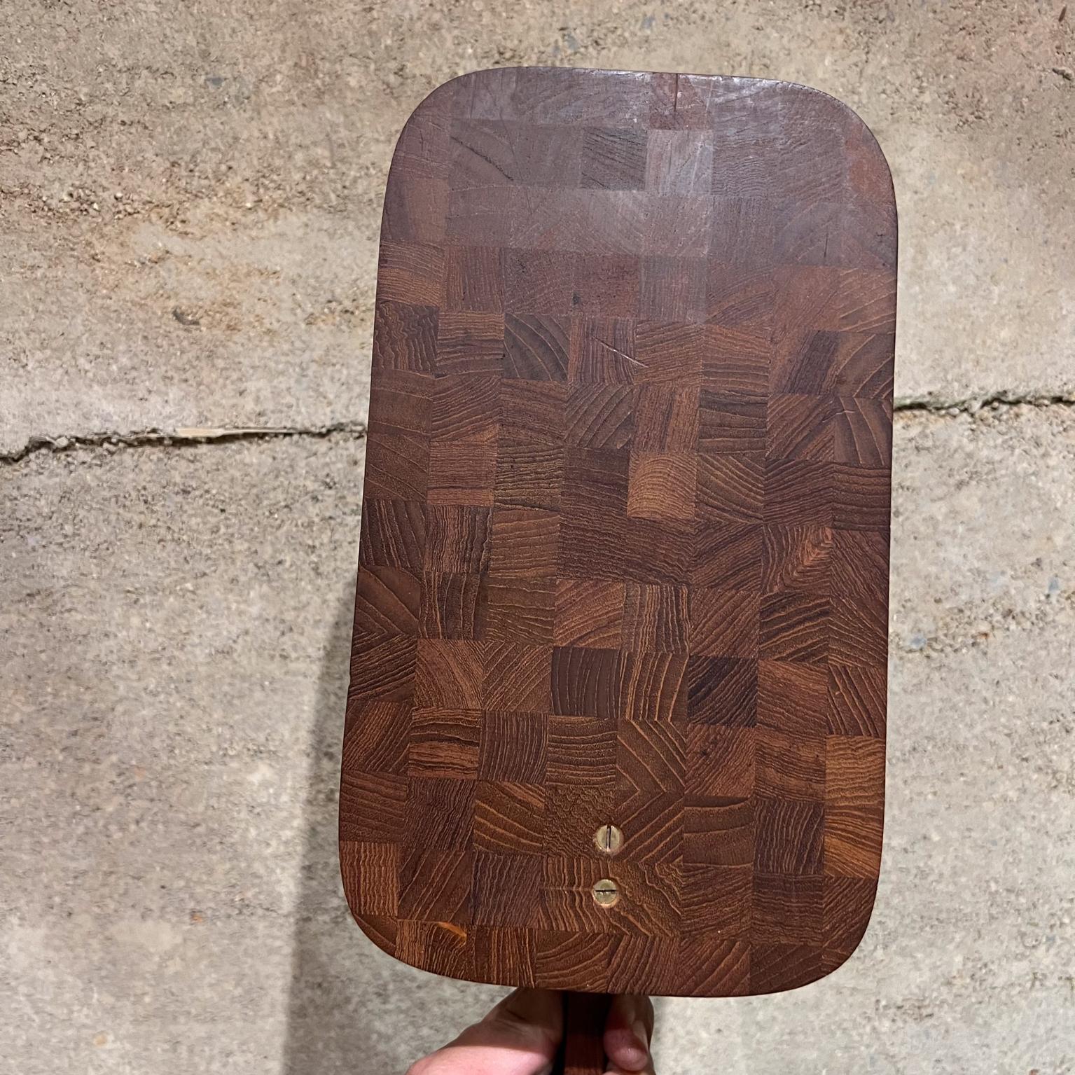 1970s Charcuterie Cheese Board Staved Teak For Sale 1
