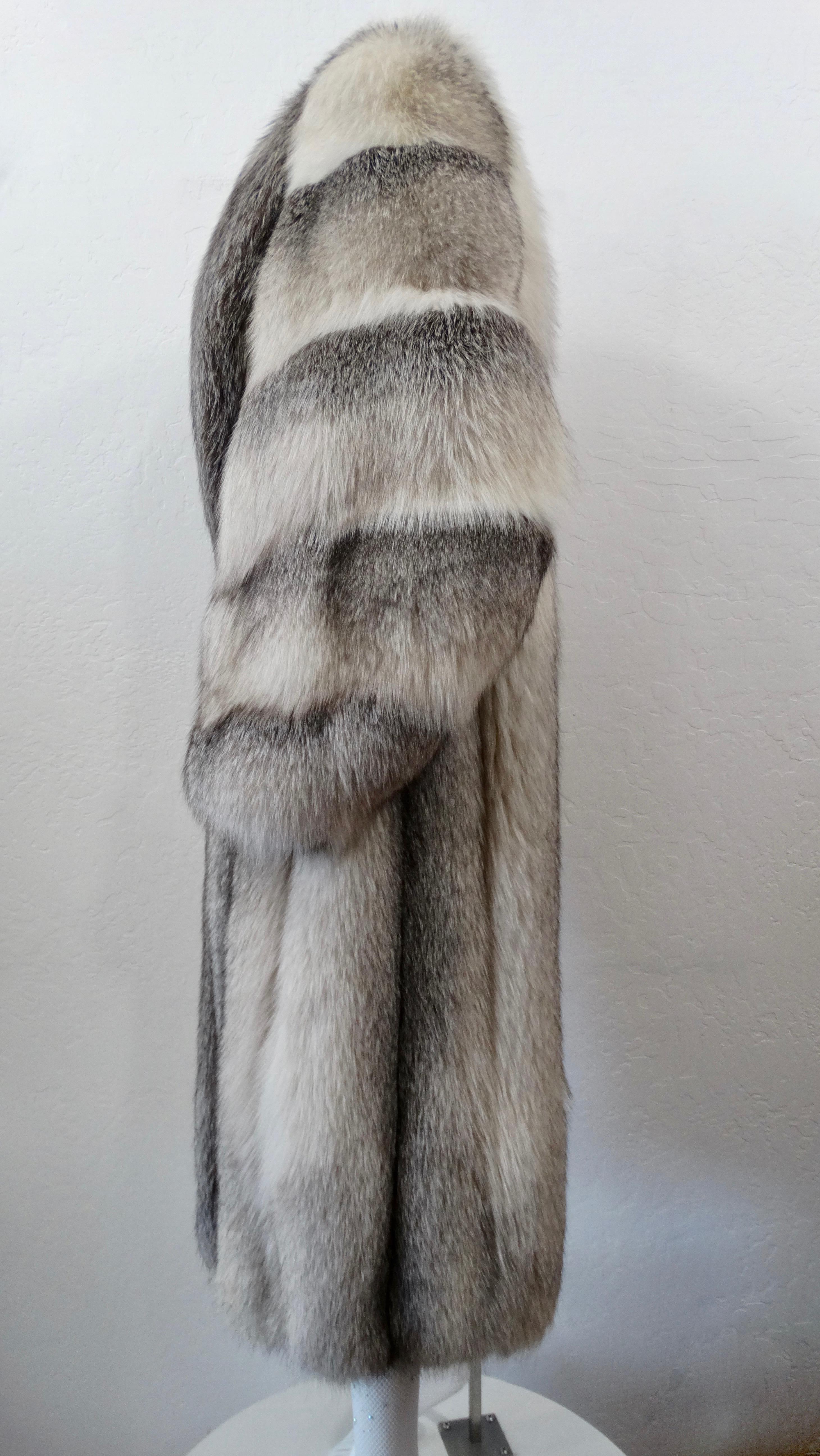 gray fox coat