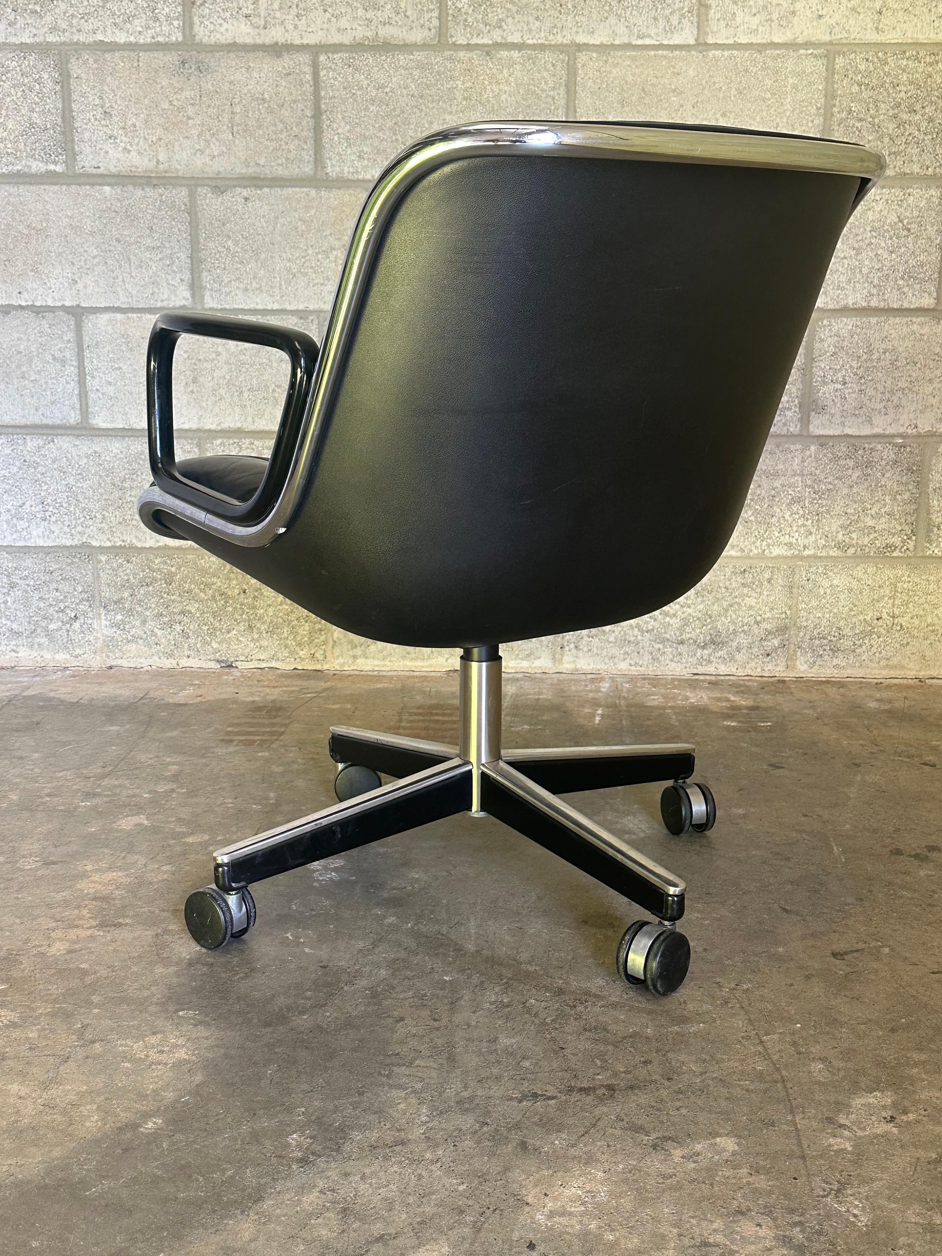 Late 20th Century 1970s Charles Pollock for Knoll Office Desk Chair For Sale