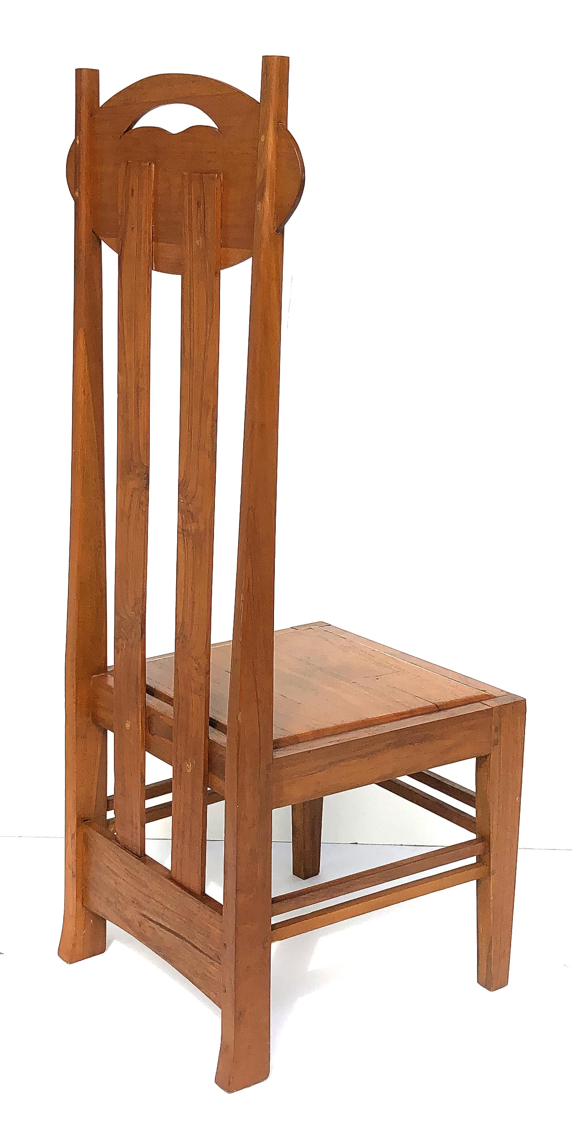 American 1970s Charles Rennie Mackintosh High-Back Chairs, Pair