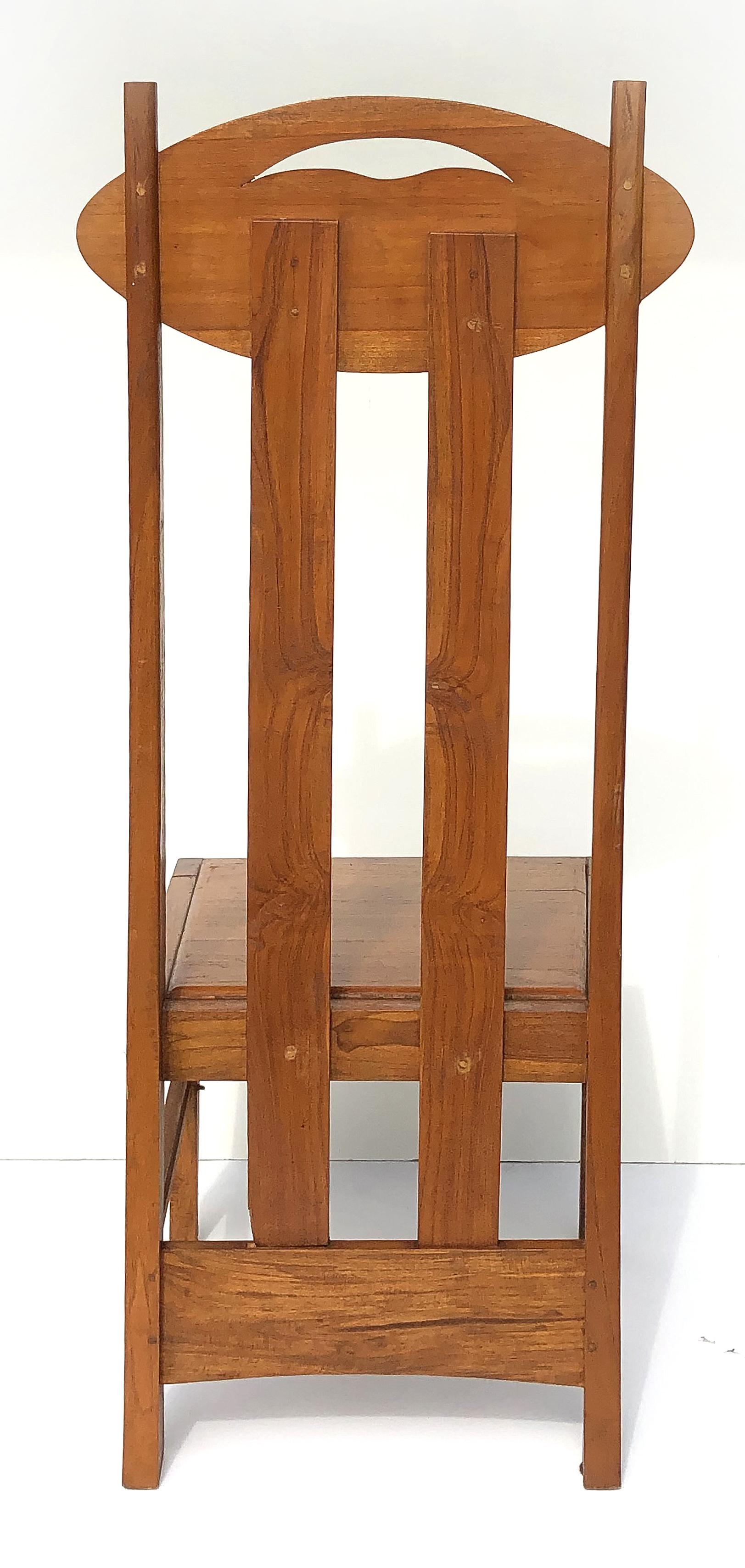 1970s Charles Rennie Mackintosh High-Back Chairs, Pair In Good Condition In Miami, FL