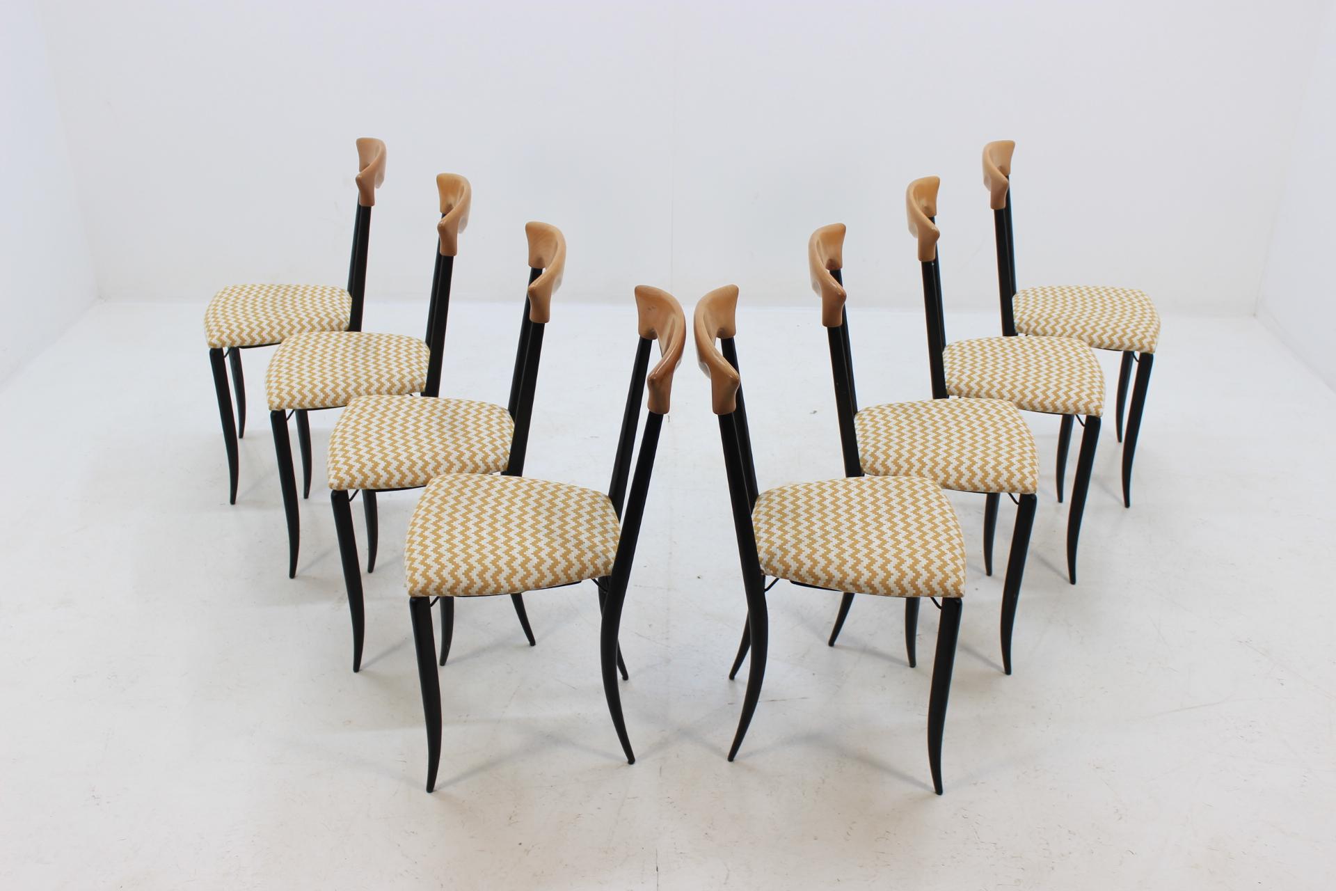 Mid-Century Modern 1970s Charme Chairs by Fasem Italy, Set of 8