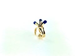 1970s Chaumet Yellow Gold and Lapislazuli charm Ring