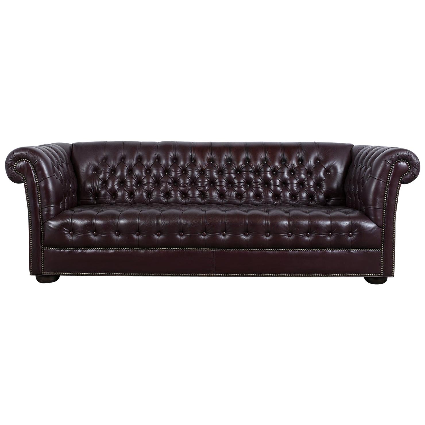 1970's Chesterfield Leather Sofa at 1stDibs